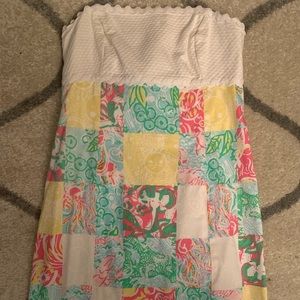 Lilly Pulitzer Strapless Rare Find Timeless Dress… - image 1